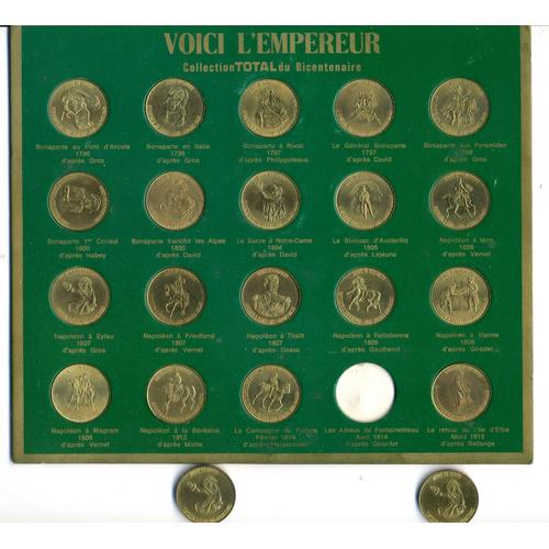 Total Plaque de pièces de Collection TOTAL du Bicentenaire Voici l'Empereur 