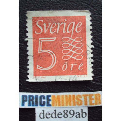 Suède..  Sverige..  5 Öres Notation . Cijfer . Oblitéré Used Stamp .