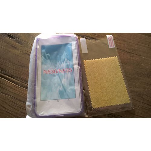 Ebeststar ® Housse Etui Coque Silicone Gel Motif S-Line Protection Souple Pour Nokia Lumia 630, Couleur Violet + 1 Film Protection D'écran + Lingette