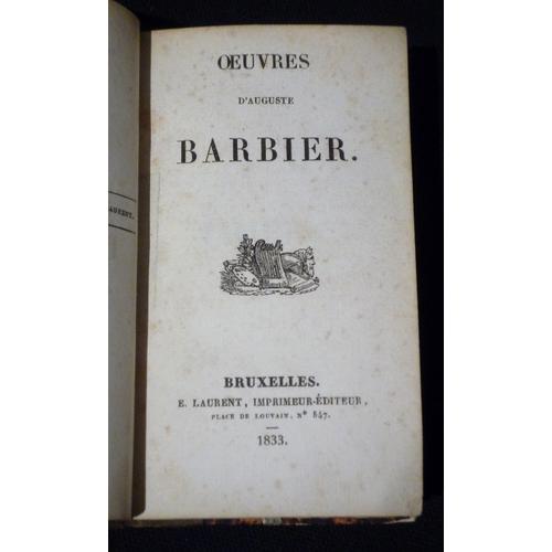 Oeuvres D'auguste Barbier : Iambes. Il Pianto