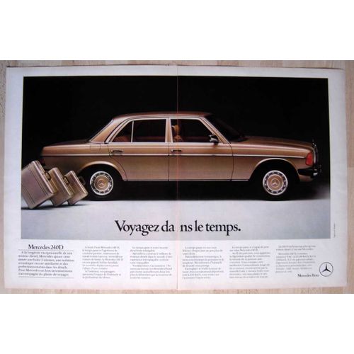 Publicité Papier - Voiture Mercedes 240 D De 1983