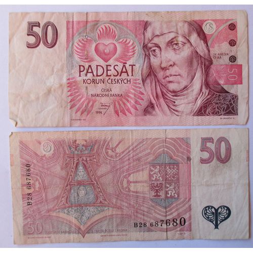 Billet 50 Korun 1994 Tchécoslovaquie