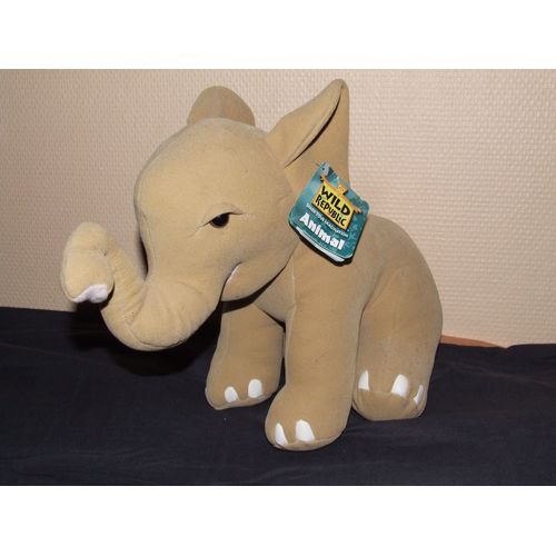 Elephant Wild Republic K&m Doudou Marron Peluche 30 Cm