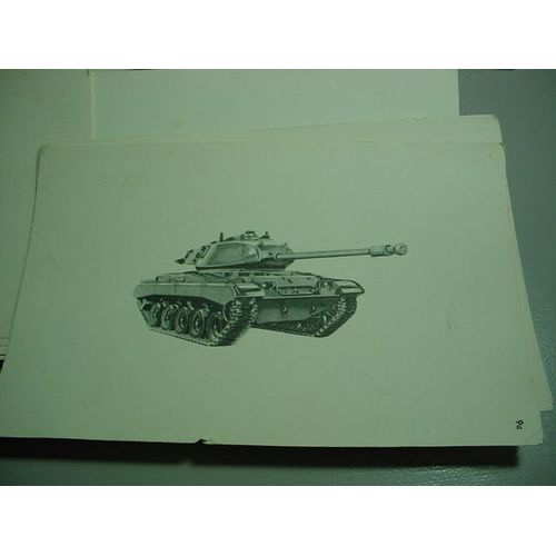 Armee De Terre Fiche De Renseignement Vehicules Blindes Amis/Enemis An 50/60 Lot De 28