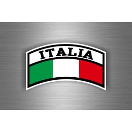 4 x Autocollant sticker voiture moto valise pc portable drapeau italie italien 