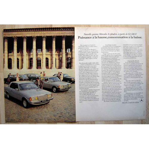Publicité Papier - Voitures Mercedes 230 De 1980