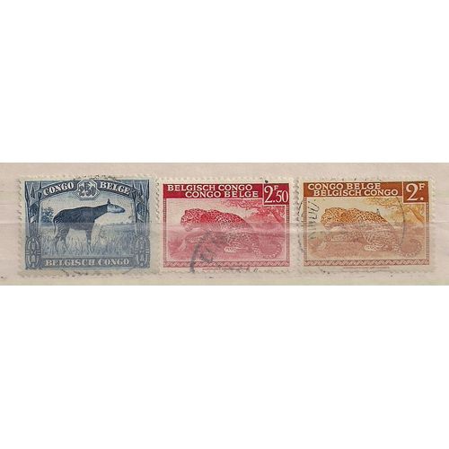 Congo Belge- Lot De 3 Timbres Oblitérés- Animaux Sauvages