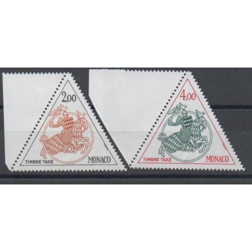 Monaco 1980: Série De 2 Timbres Taxe N° 71 Et 72.