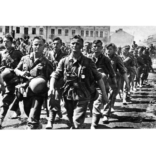 Ww2 Urss - Photo - Section Allemande L'arme À La Bretelle En 1941