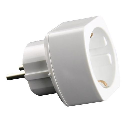 ZENITECH Adaptateur Schuko vers France blanc