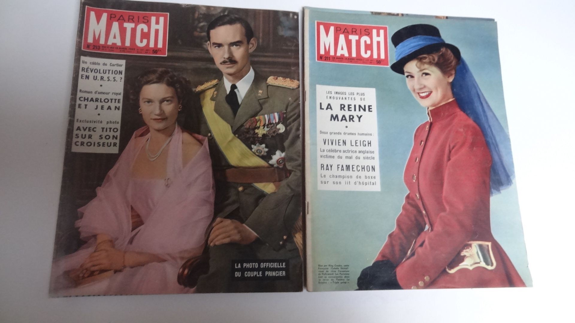 Paris Match 211, 212, 213, 214,Avril 1953