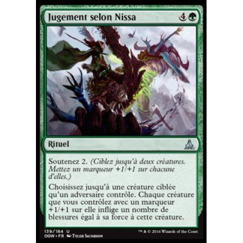 Jugement Selon Nissa - Nissa's Judgment - Magic Mtg - Le Serment Des Sentinelles - 139/184