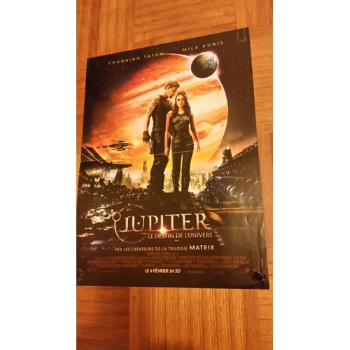Jupiter, Le Destin De L'univers Véritable Affiche Originale De Cinéma Un Film De Andy Et Lan Wachowski Avec Mila Kunis, Channing Tatum, Sean Bean,60*40 2014 