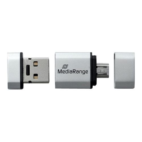 Cle USB MediaRange Nano 8Go Noir Argent