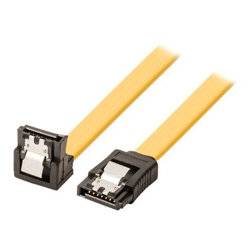 Valueline - Câble SATA - Serial ATA 150/300/600 - SATA (M) pour SATA (M) - 1 m - connecteur à 90°, verrouillé - jaune