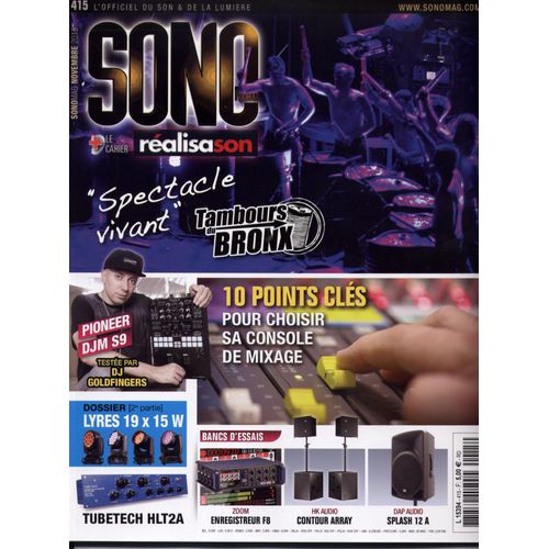 Sono Magazine 415 Pioneer Djm S9 Zoom F8 Hk Dap Audio Tubetech