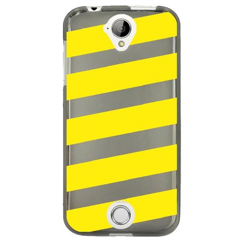 Coque Souple Pour Acer Liquid Z330 Avec Impression Motifs Bandes Jaunes