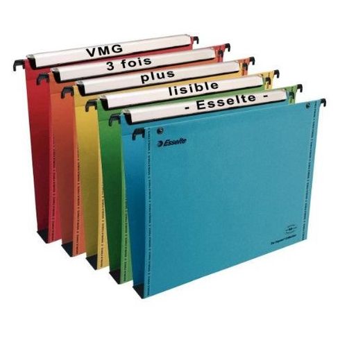 Esselte Boite 25 Dossiers Vmg Tiroirs Fond 15 A4 Assortis