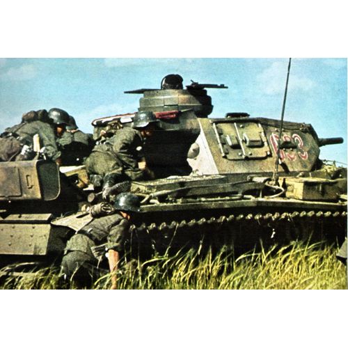 Ww2 Urss - Char Panzer Allemand Et Panzergrenadiers Pendant L'opération Barberossa