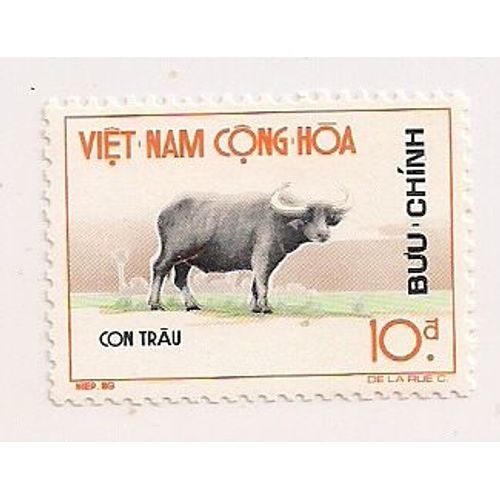 Vietnam Sud- 1 Timbre Neuf- Buffle- Faciale 10d