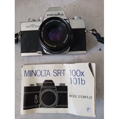 appareil photo Minolta SR-T 100 x avec objectif 45 mm