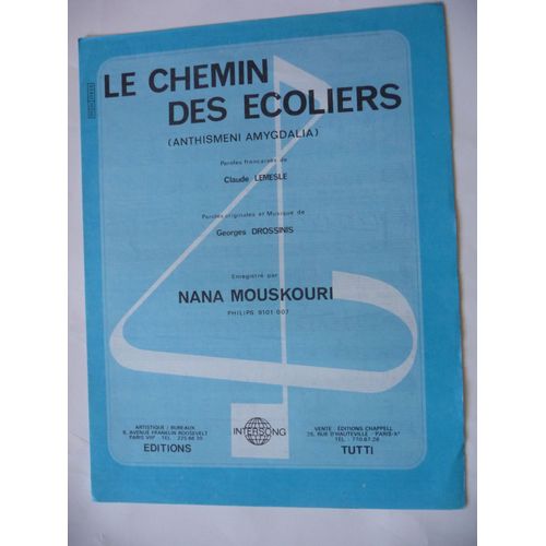 Le Chemin Des Ecoliers Nana Mouskouri