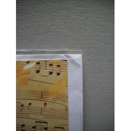 Carte Anniversaire Theme Musique Motif Partition Avec Texte Compte Sur Moi Pour Te Chanter Un Joyeux Anniversaire 18 X 12 Cm Avec Enveloppe Rakuten
