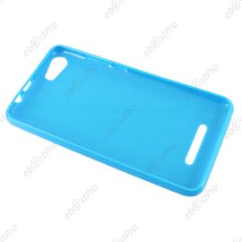 Ebeststar ® Pour Wiko Lenny 2 Coque Silicone Gel Sans Motif Housse Etui Souple, Couleur Bleu + 1 Film Protection D'écran + Lingette