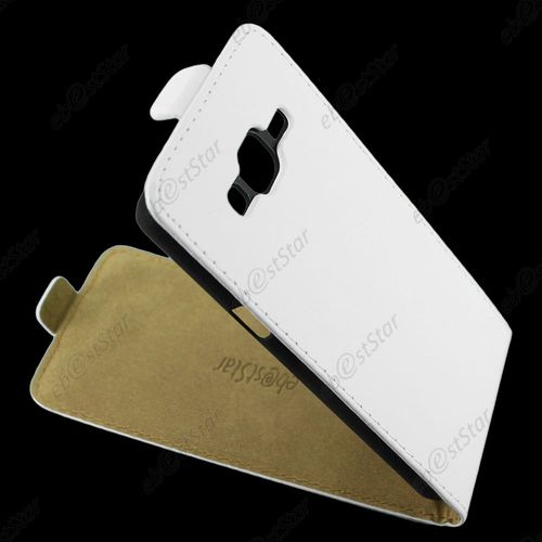 Ebeststar ® Pour Samsung Galaxy J3 Sm-J300f Etui En Pu Cuir Clapet Ultra Fine Housse Coque, Couleur Blanc + 1 Film Protection D'écran + Lingette