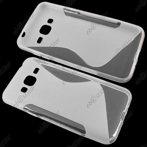 Ebeststar ® Etui Housse Coque S-Line Silicone Protection En Gel Pour Samsung Galaxy J3 Sm-J300f, Couleur Transparent + 1 Film Protection D'écran + Lingette