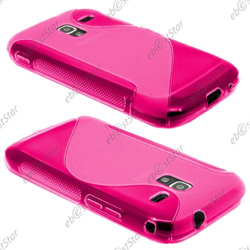 Ebeststar ® Etui Housse Coque S-Line Silicone Protection En Gel Pour Samsung Galaxy Ace 2 I8160, S7560m, Couleur Rose + 1 Film Protection D'écran + Lingette