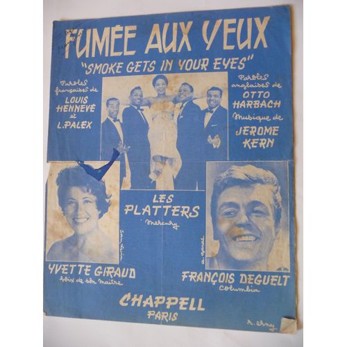 Fumee Aux Yeux  Les Platters Yvette Giraud Fra,Çois Deguelt