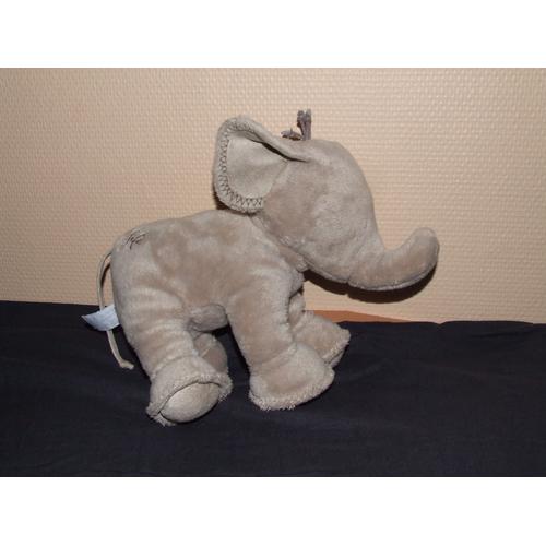 Elephant Tartine Et Chocolat Marron Gris Beige Peluche 25 Cm 