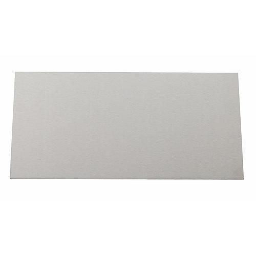 Plaque de propreté rectangulaire - inox - adhésive - 150 x 300 mm BRICOZOR