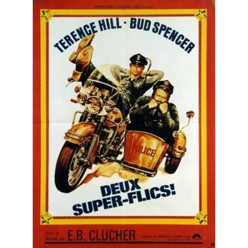Deux / 2 Super-Flics /Due Superpiedi Quasi Piatti, I-Véritable Affiche De Cinéma Pliée - Format 60x80 Cm - De Enzo Barboni Avec Terence Hill, Bud Spencer, David Huddleston, Luciano Catenacci - 1977