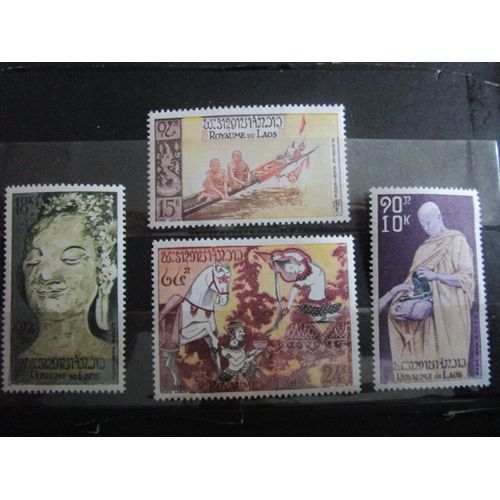 Laos 1957 Poste Aerienne Serie Complete "Bouddhisme" Neuve Sans Charniere