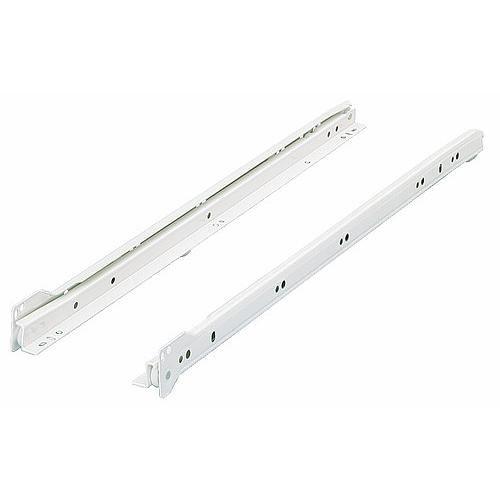 Coulisses à galets FR 402 - charge 25 kg - L 550 mm - Blanc HETTICH