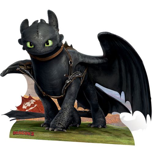 Figurine En Carton Krokmou Dragon H 122 Cm - Enfants