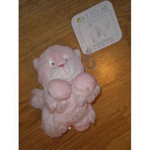 Doudou Peluche Chat Rose Kimbaloo Chaton Couche