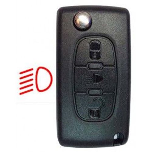 Coque Cle Plip Peugeot 107 207 307 407 607 807 Phare Ce0536