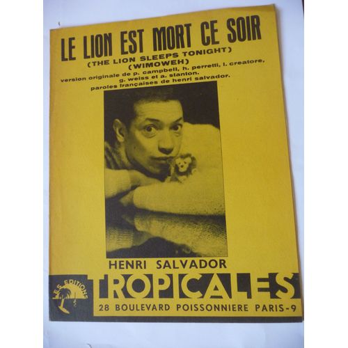 Le Lion Est Mort Ce Soir  Henri Salvador