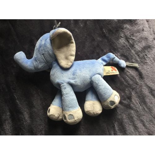 Peluche Éléphant Nicotoy Bleu 