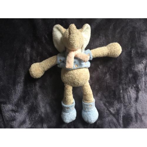 Éléphant Nicotoy Peluche Écharpe 25 Cm