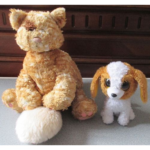 Chat Tigré Captain Jack De Alice's Bear Shop + Chien Blanc,Marron,Noir Cookie De Ty