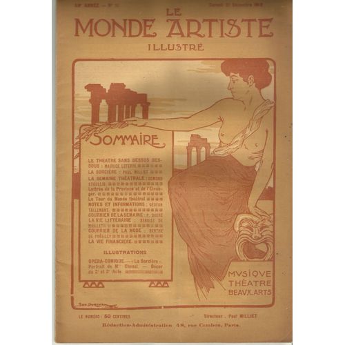 Le Monde Artiste Illustré N° 51 