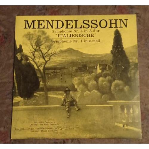 Mendelssohn : Symphonie Nr. 4 + Symphonie Nr. 1 - Vinyle 33 Tours