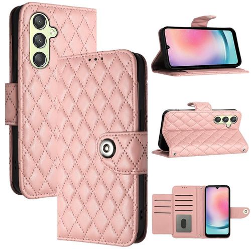 Étui Pour Samsung Galaxy A34 5g Bande De Poignet Titulaire De La Carte Protection Élégante Antichoc Portefeuille Couverture - Orange