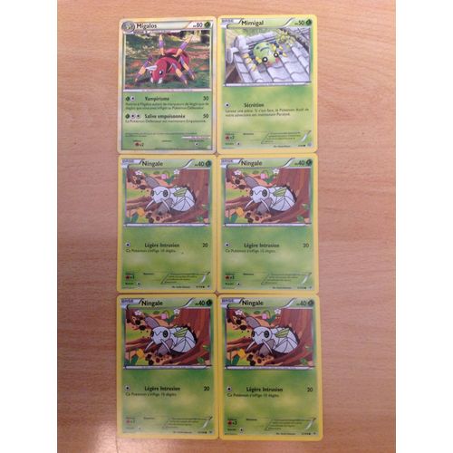 4 Cartes Ningale 40pv (9/108) + Mimigal 50pv (5/98) + Migalos 80pv (15/123) 