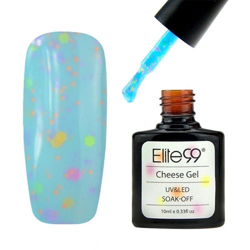 Vernis À Ongles Elite Couleur Bleu + Motif Tendance Mode Manucure Flacon Pinceau 10 Ml 