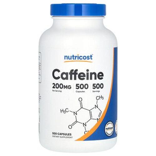 Nutricost Caféine, 200 Mg, 500 Capsules 